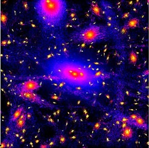 Grumos y Filamentos de Materia Oscura en Regiones Internas de la Vía Láctea